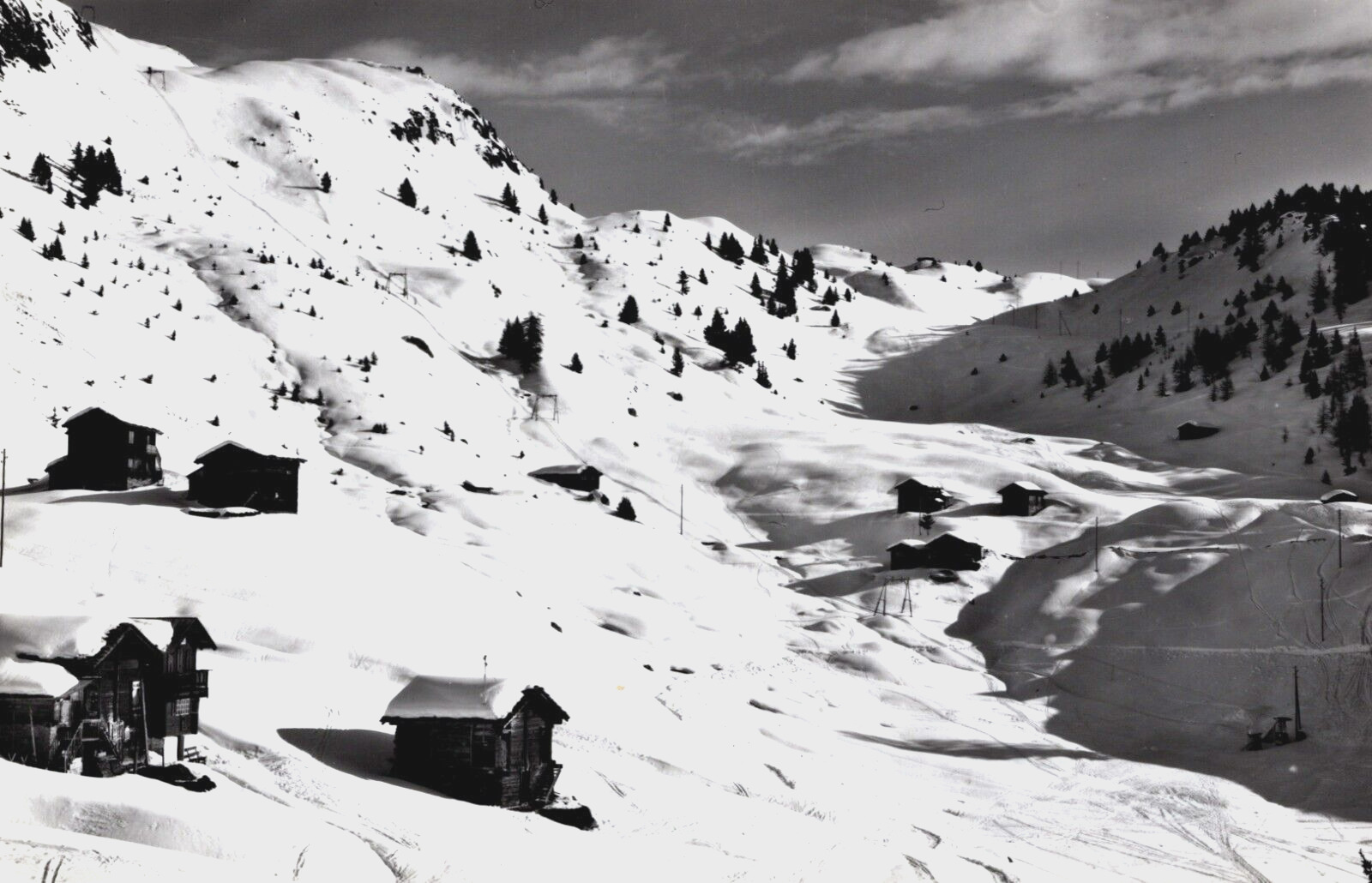 Switzerland Riederalp Skilift und Skigebiet Vintage RPPC B145