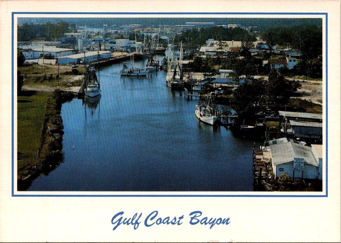 Bayou Shrimp Boats Familiar Sight on the Southern Gulf Coast Postcard