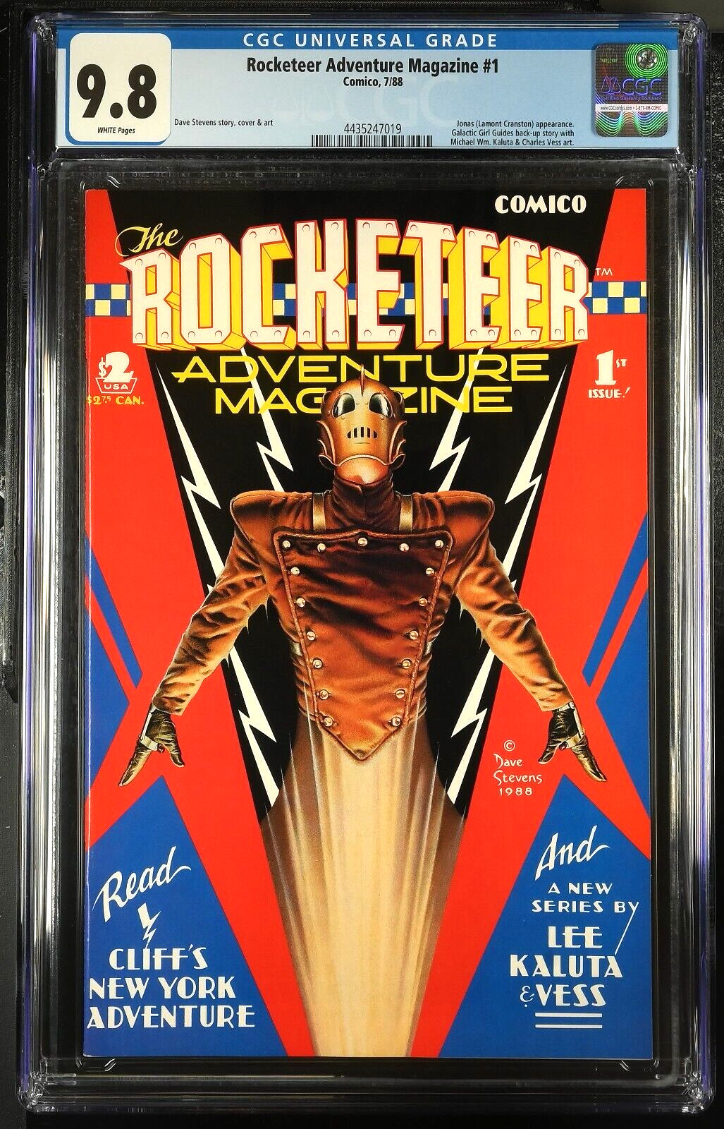 Rocketeer Adventure Magazine #1 CGC 9.8 Dave Stevens Rare