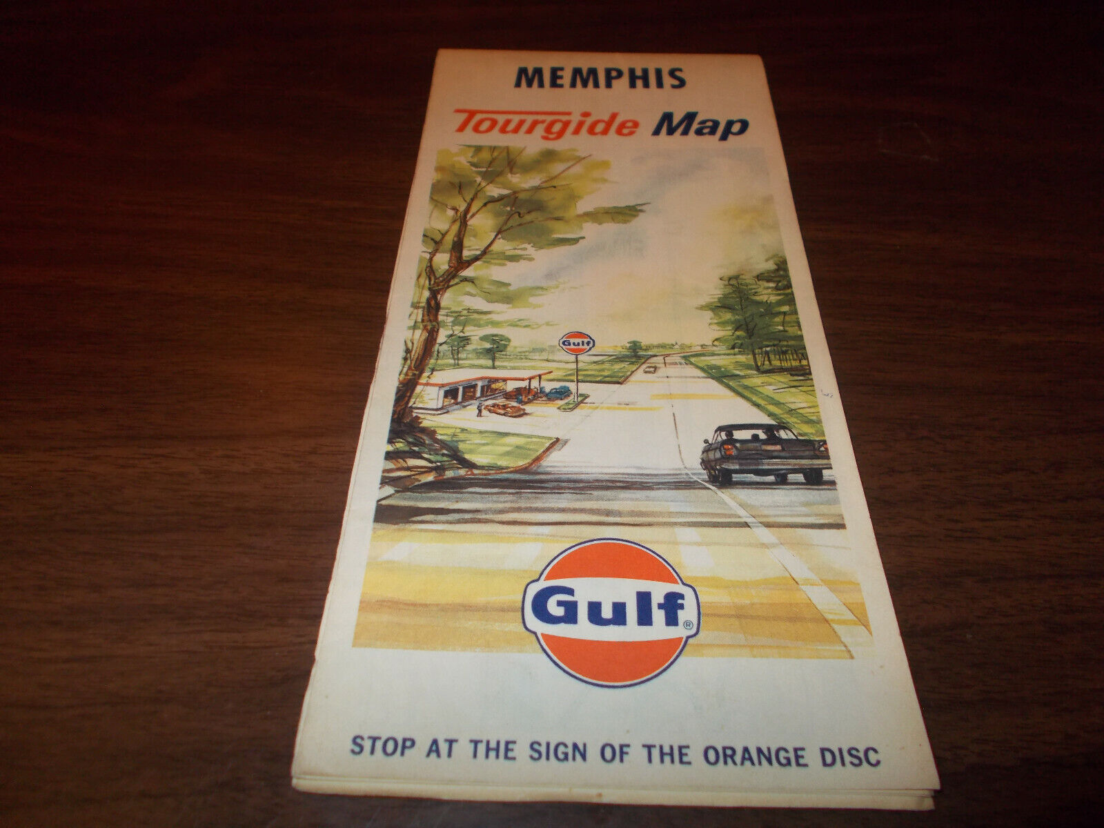 1964 Gulf Memphis Vintage Road Map