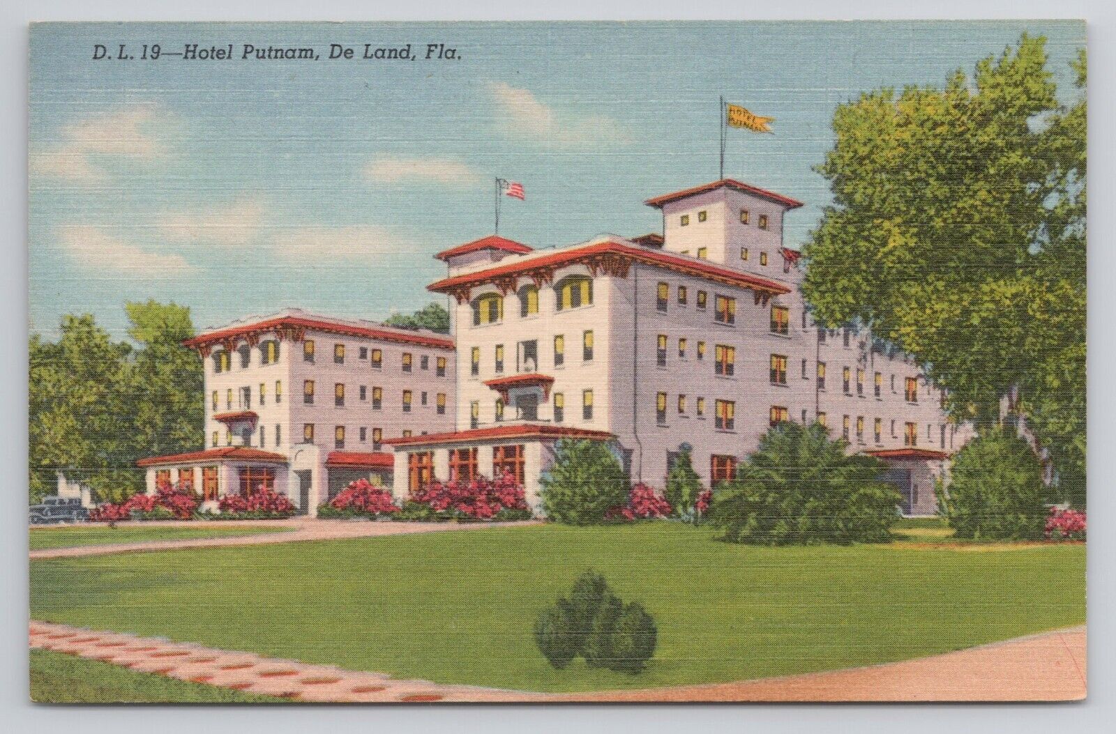Hotel Putnam De Land Florida Linen Postcard No 5828