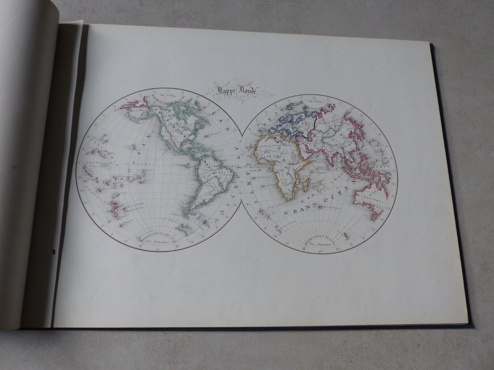 Unique Handmade Atlas from 1861 Napoleon III