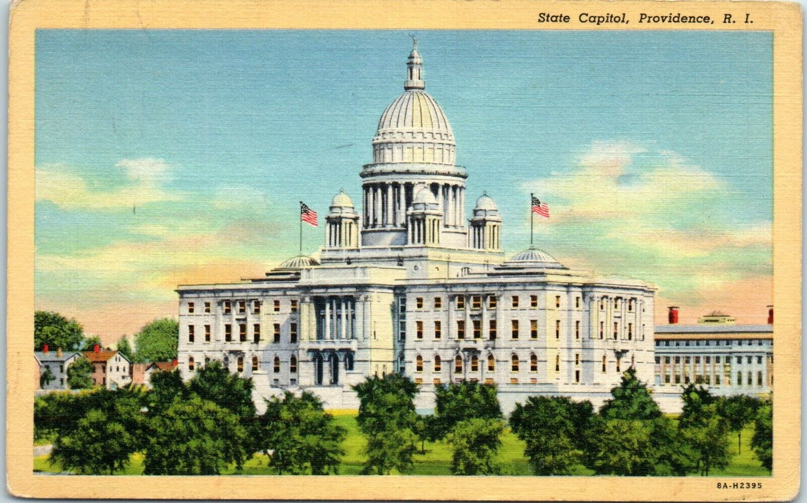 1941 Linen Postcard Providence RI Rhode Island State Capitol
