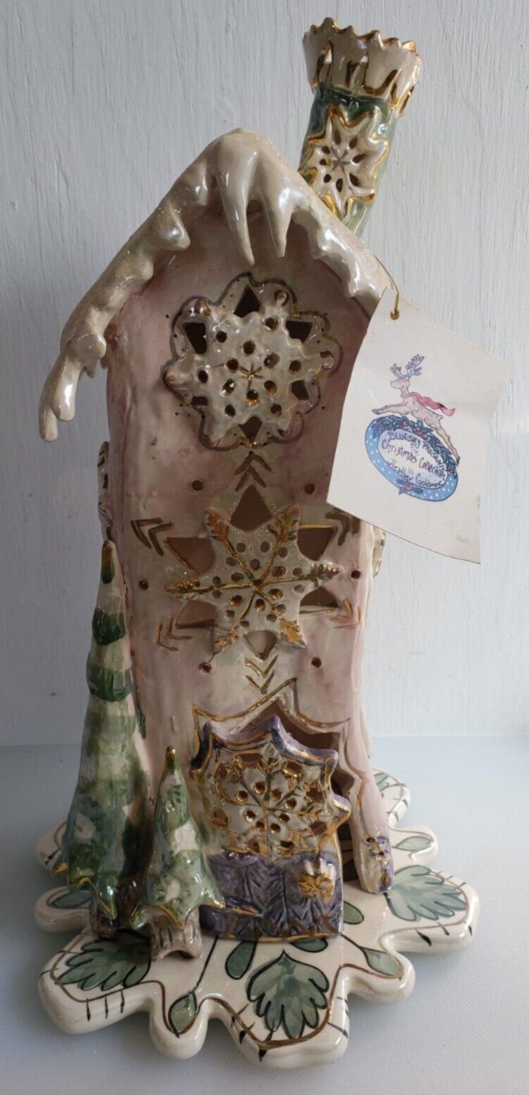 Blue Sky Heather Goldmic Clayworks Christmas Collection House 2000 Snow Flakes