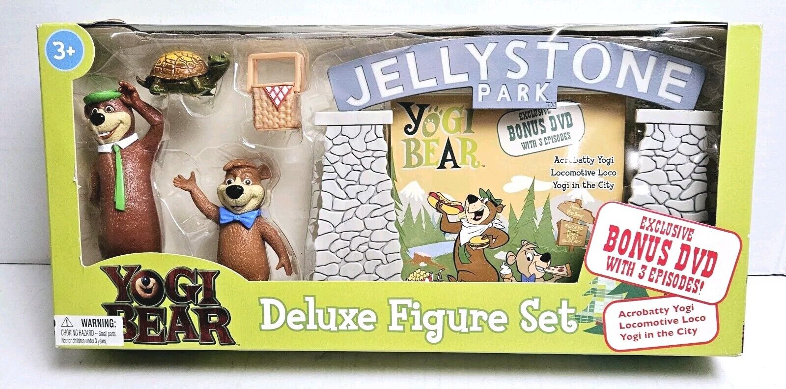 Hanna Barbera YOGI BEAR Deluxe Figure Set Jellystone Park with Bonus DVD Sealed