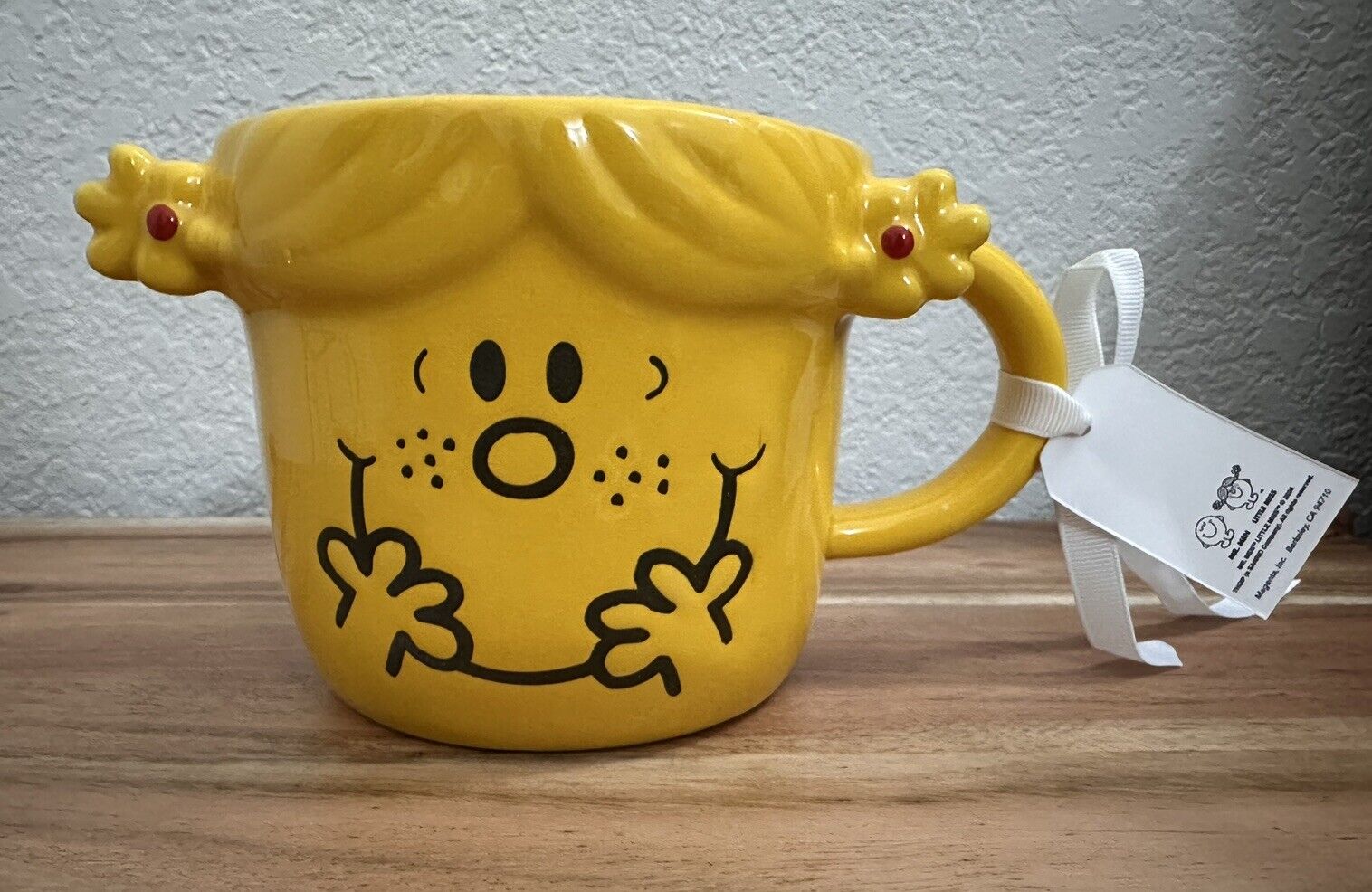 Little Miss Sunshine 3D Ceramic Coffee Mug Tea Cup NEW RARE by Magenta YELLOW