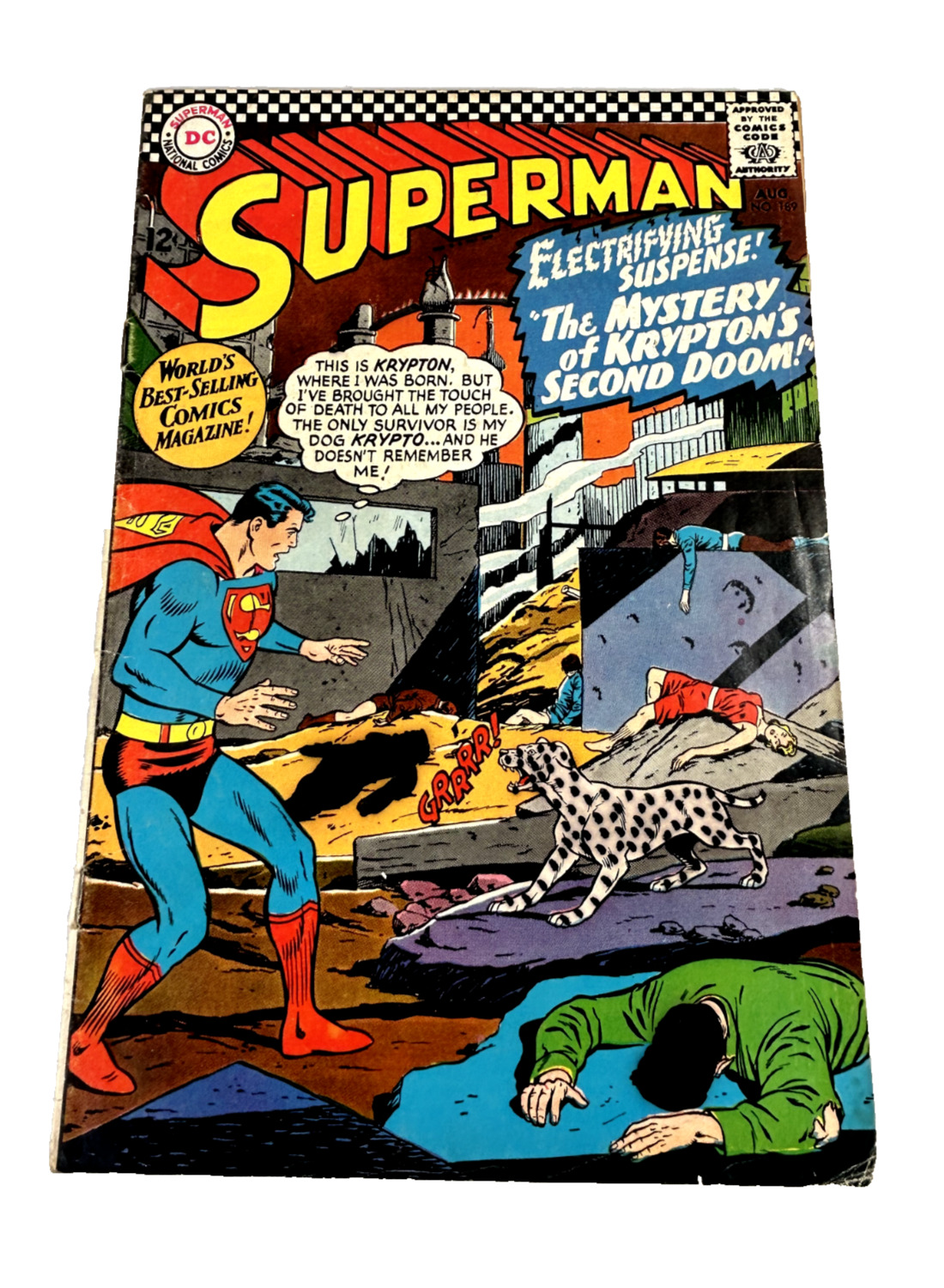 SUPERMAN Vol.1  #189 (1966) Mid Grade Silver Age DC Comic Book