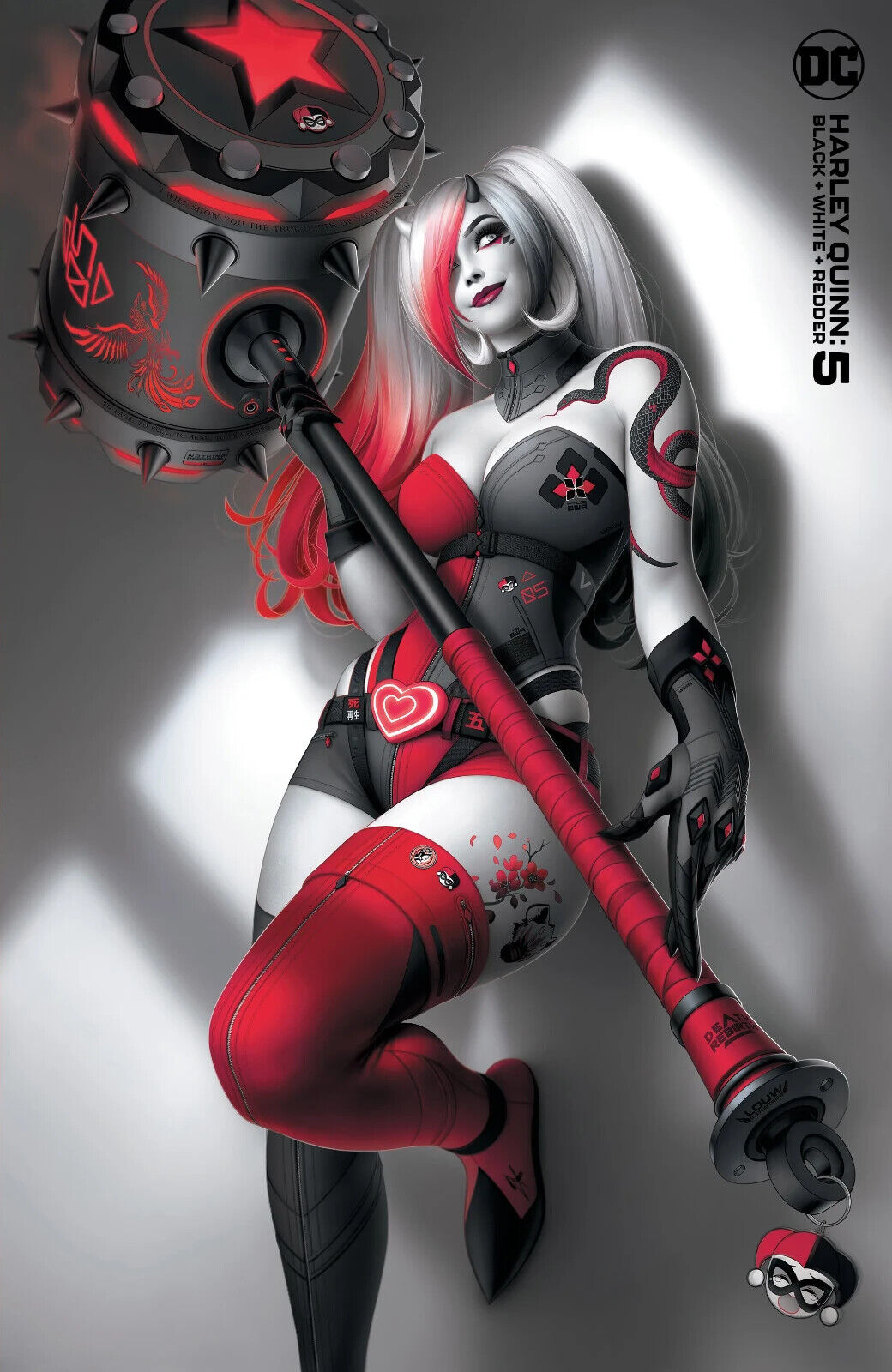 Harley Quinn Black White Redder #5 Cover B Warren Louw Variant