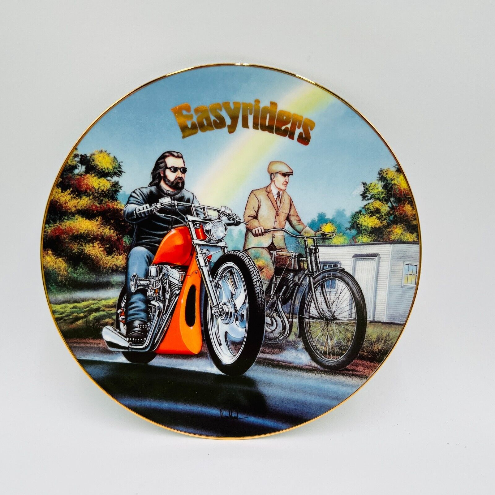 Vintage Easy Rider Collector Plate Ghost From The Past Spirits of The Open Road