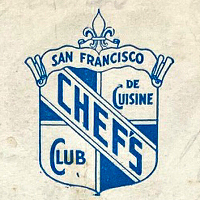 1934 Fairmont Hotel Restaurant Dinner Program Menu Chef\'s Club San Francisco