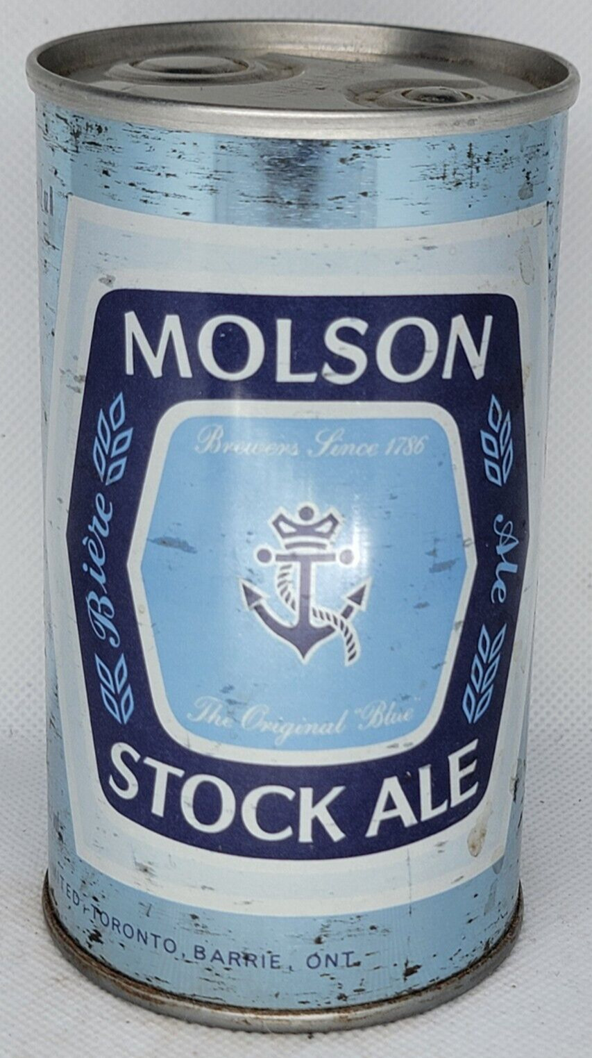 Molson Stock Ale/Molson Brg Co. ~ Alum/Steel 12oz. Beer Can ~ Empty ~ Canada