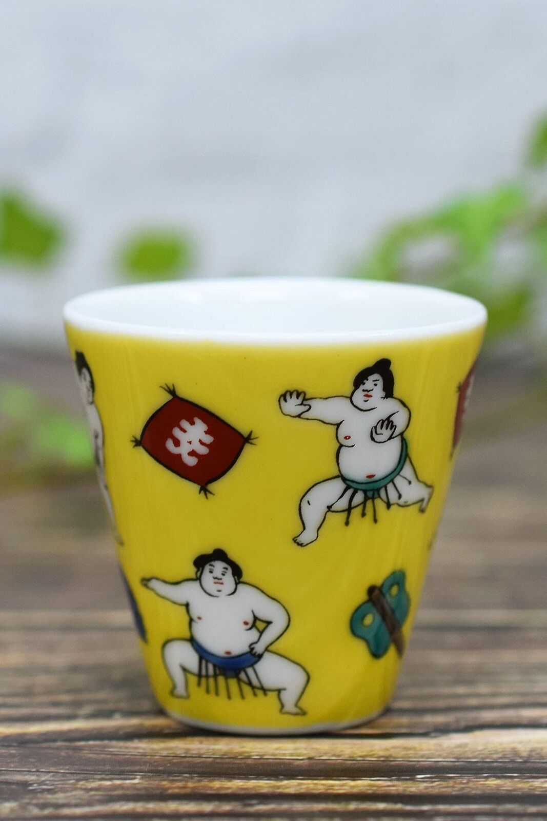 Lucky Ochoco Sake Cup Kutani Ware Cup Sumo Ceramic Japanese Tableware Popular Se