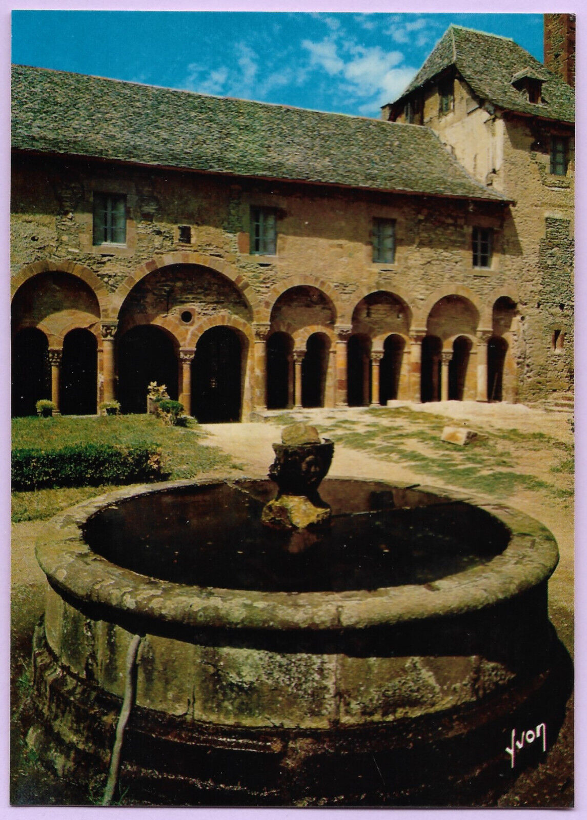 CPSM CONQUES - Abbey Cloister, 10-10352 Yvon Art Editions, Color, 60's