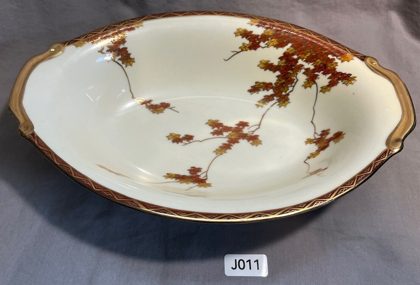 Soko China:  Japanese Hand-Painted Serving Bowl Maple Replacement