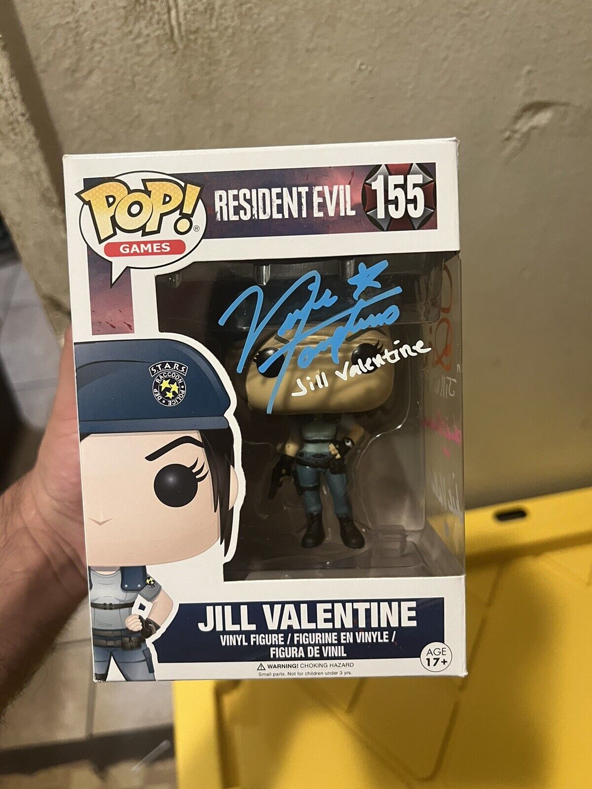 Jill Valentine Funko Pop TRIPLE SIGNED, Resident Evil EXTREMELY RARE