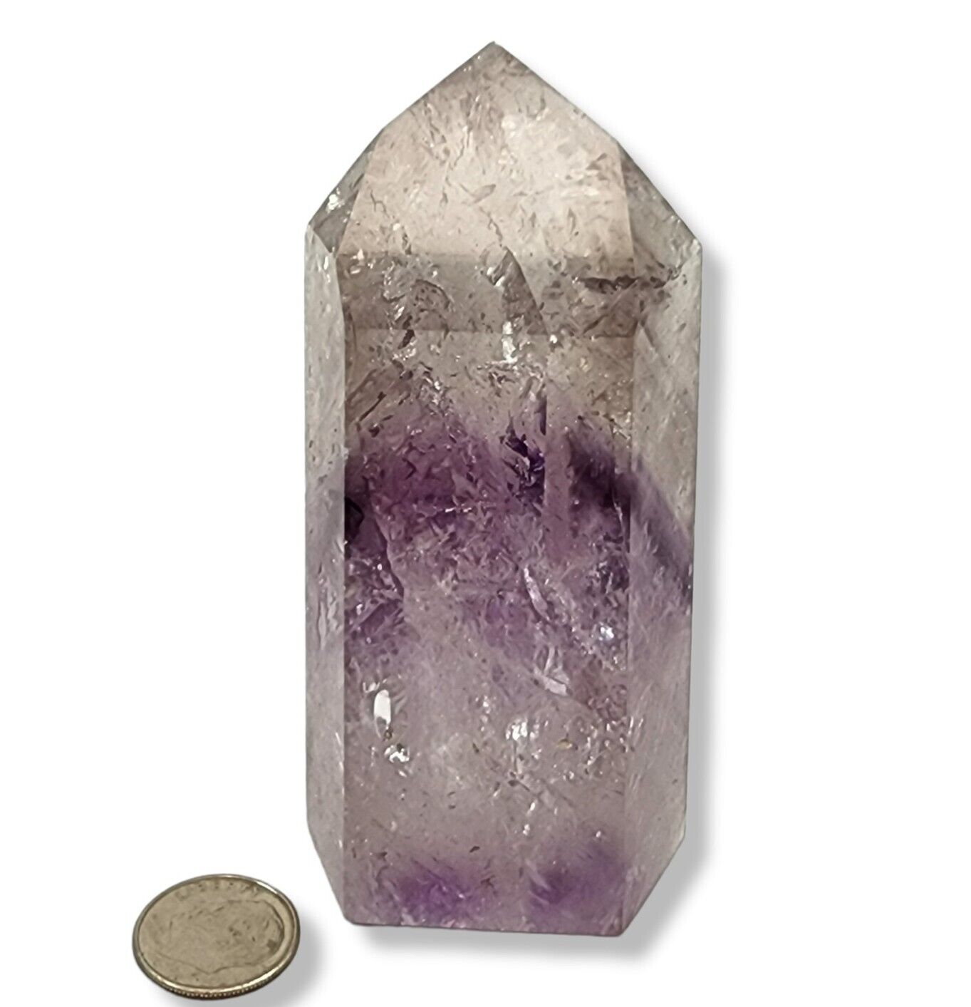 Amethyst Crystal Polished Phantom Tower 214 grams