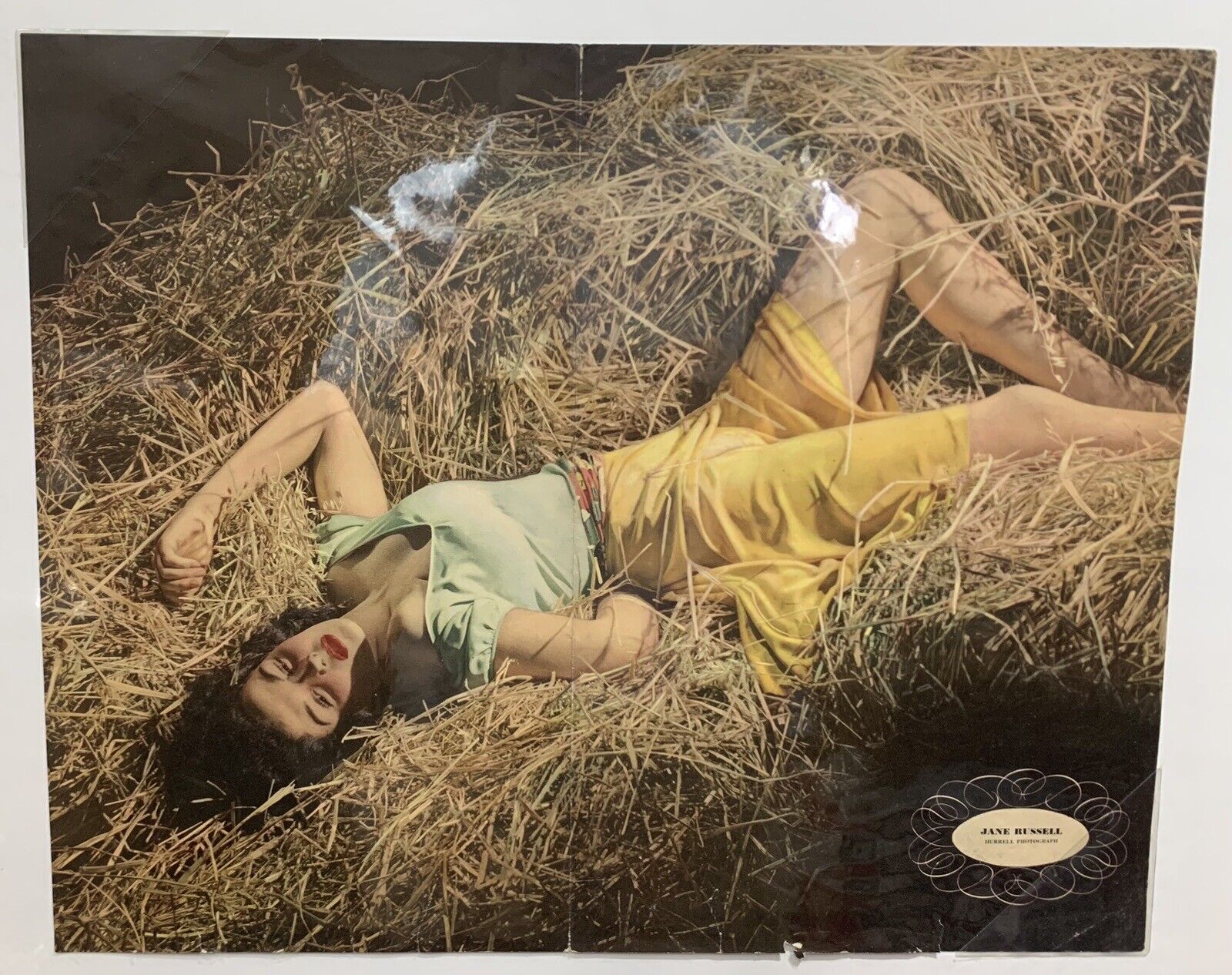 Jane Russell The Outlaw laying In hay.   Esquire by Hurrell Photography 1950’s