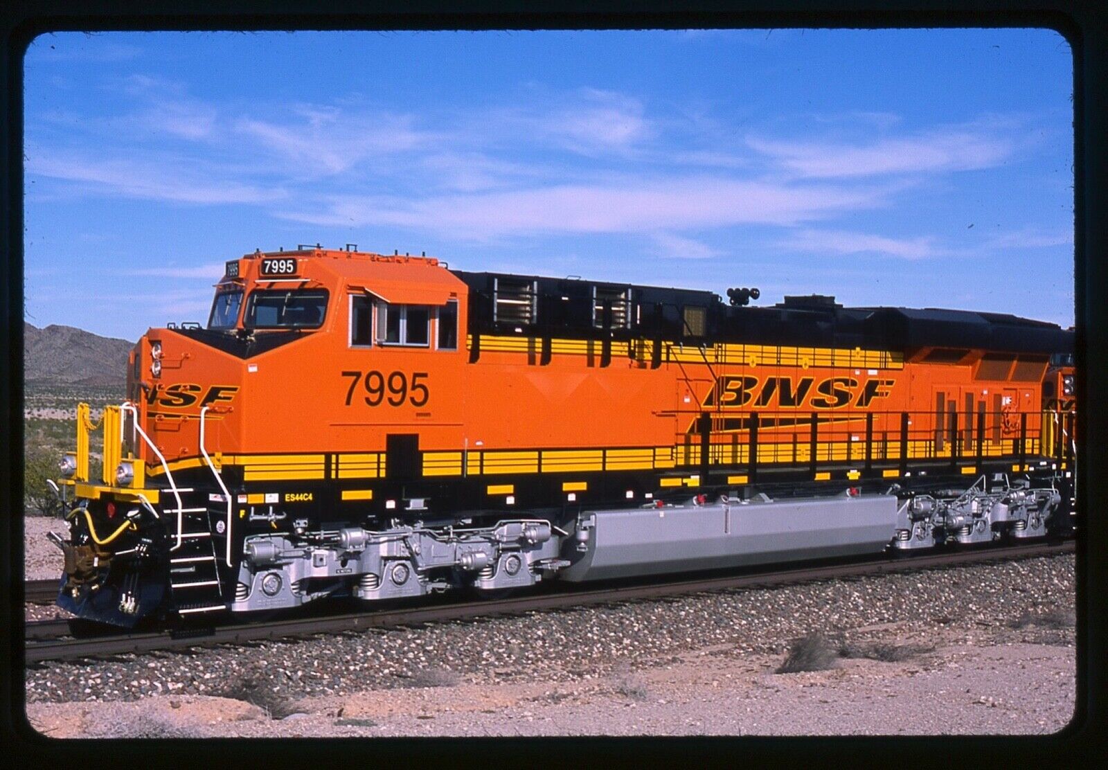 Railroad Slide - BNSF #7995 ES44C4 Locomotive 2015 Ibis California Train Freight