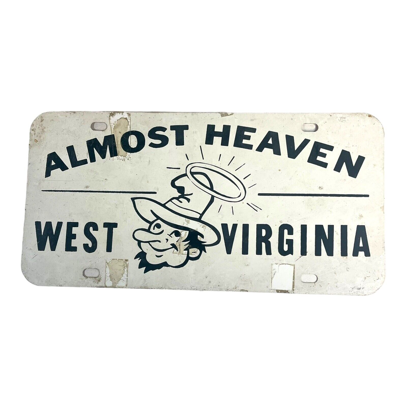 1960s Almost Heaven West Virginia License Plate Booster License Heavy Metal VTG