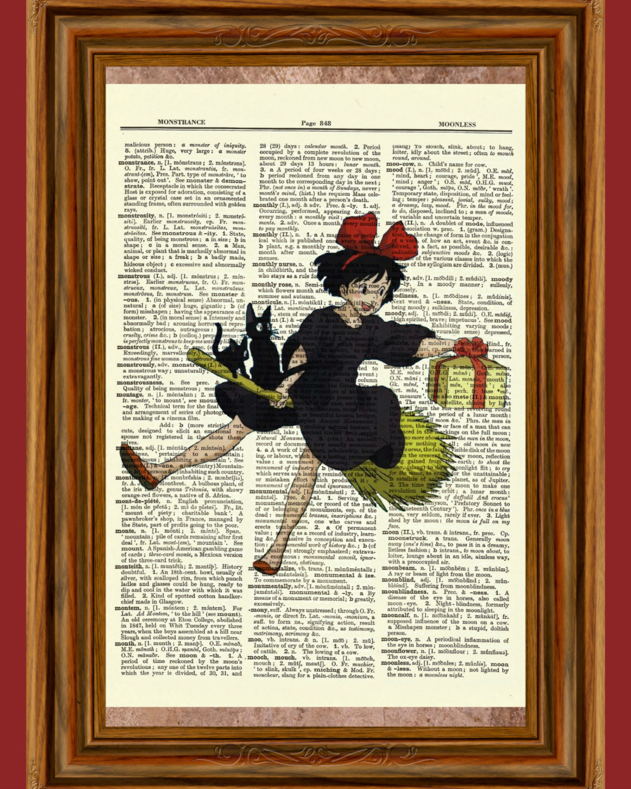 Kiki\'s Delivery Service Dictionary Art Print Poster Picture Anime Kiki Ghibli