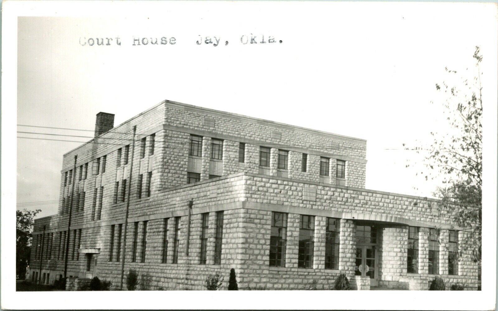 RPPC 1940s - Jay Oklahoma OK - Court House - Unused Postcard P8