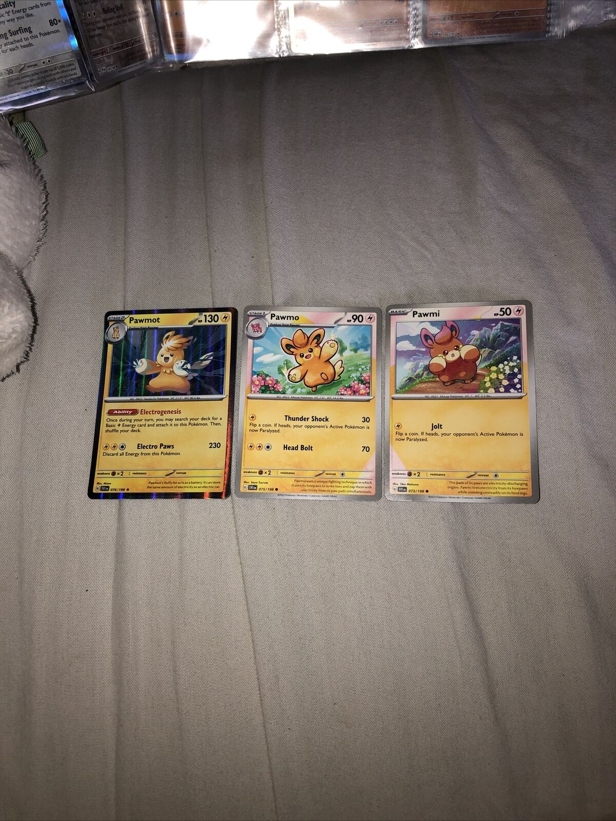 pokemon Pawmi Promos Pink Mixed With Electric ￼Limited Edition Cards ￼
