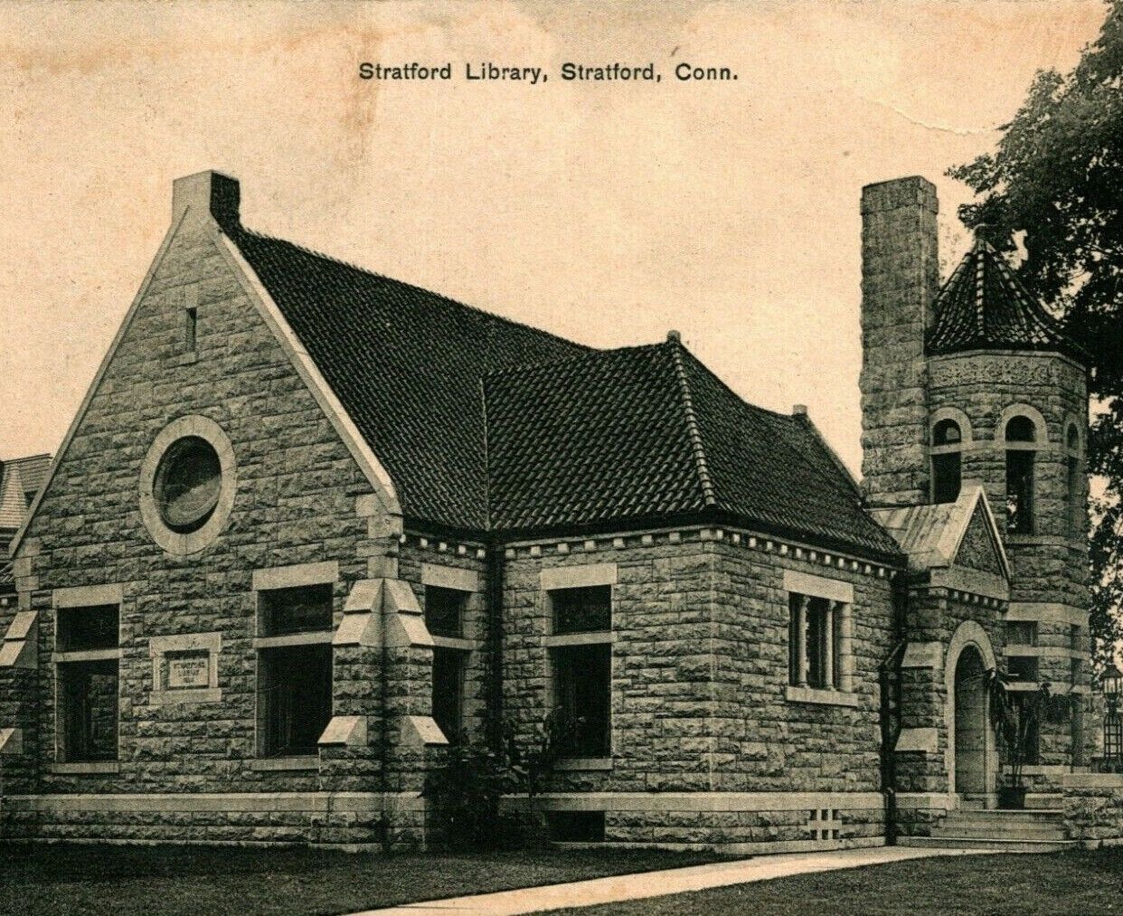 Stratford Public Library Stratford Connecticut CT 1910s UNP Exelsior Postcard 