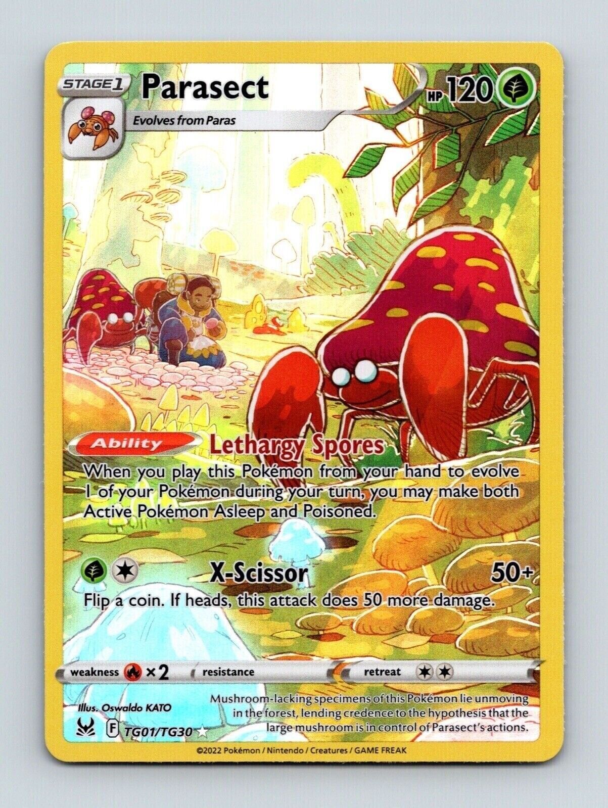 Parasect TG01/TG30 Holo Full Art Rare Lost Origins Pokemon Trading Card TCG NM