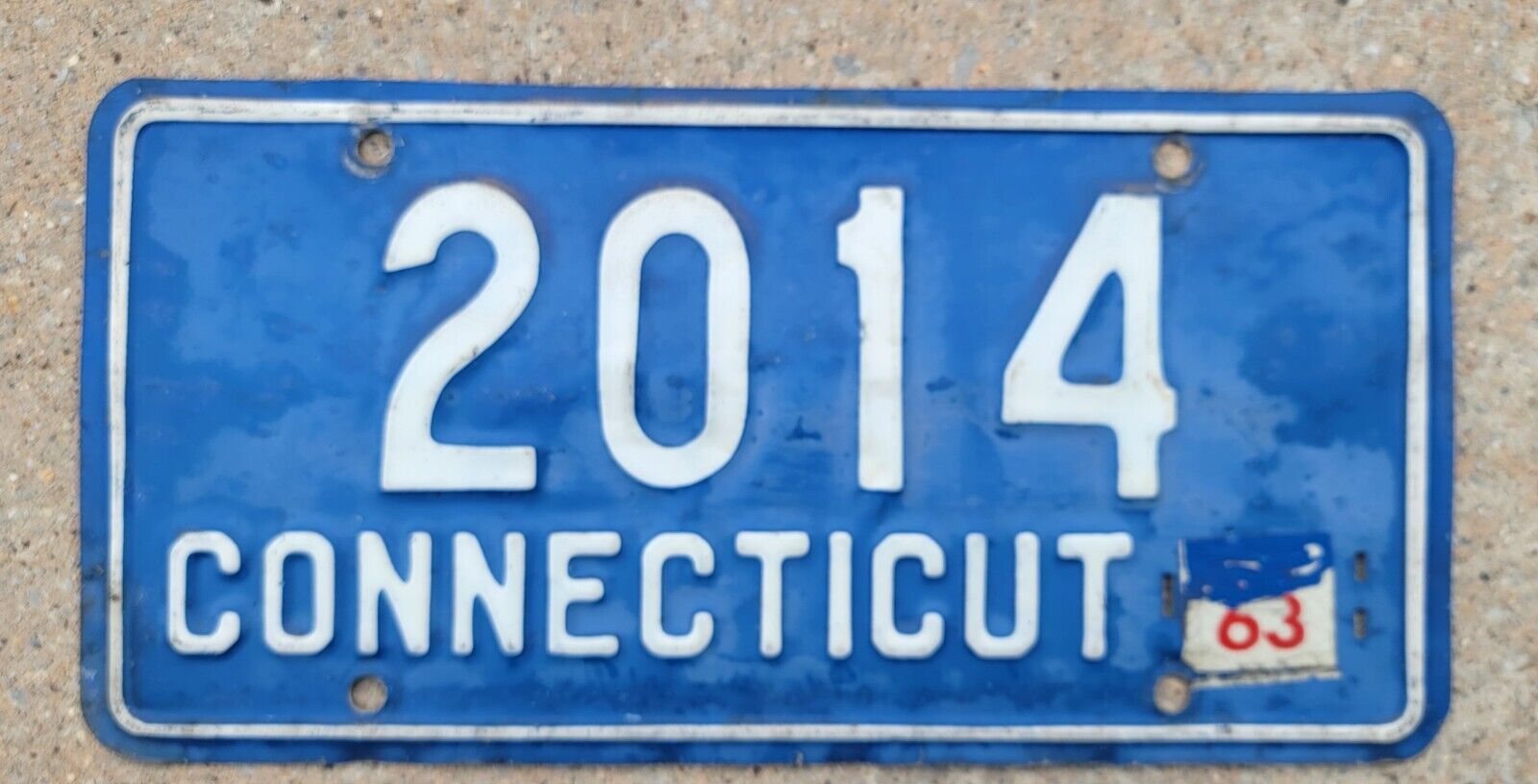 1963 Connecticut License Plate (Low number 2014)