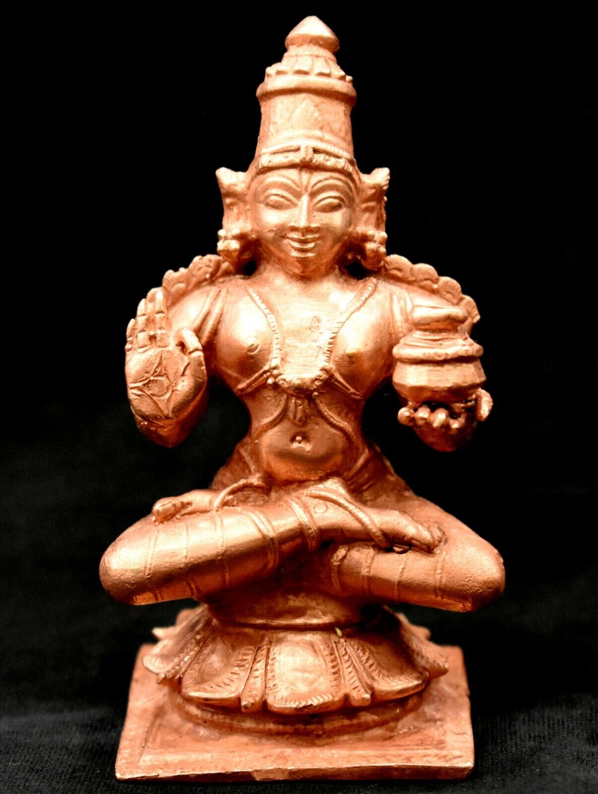 Lord Dhanvantri Idol In Pure Solid Copper