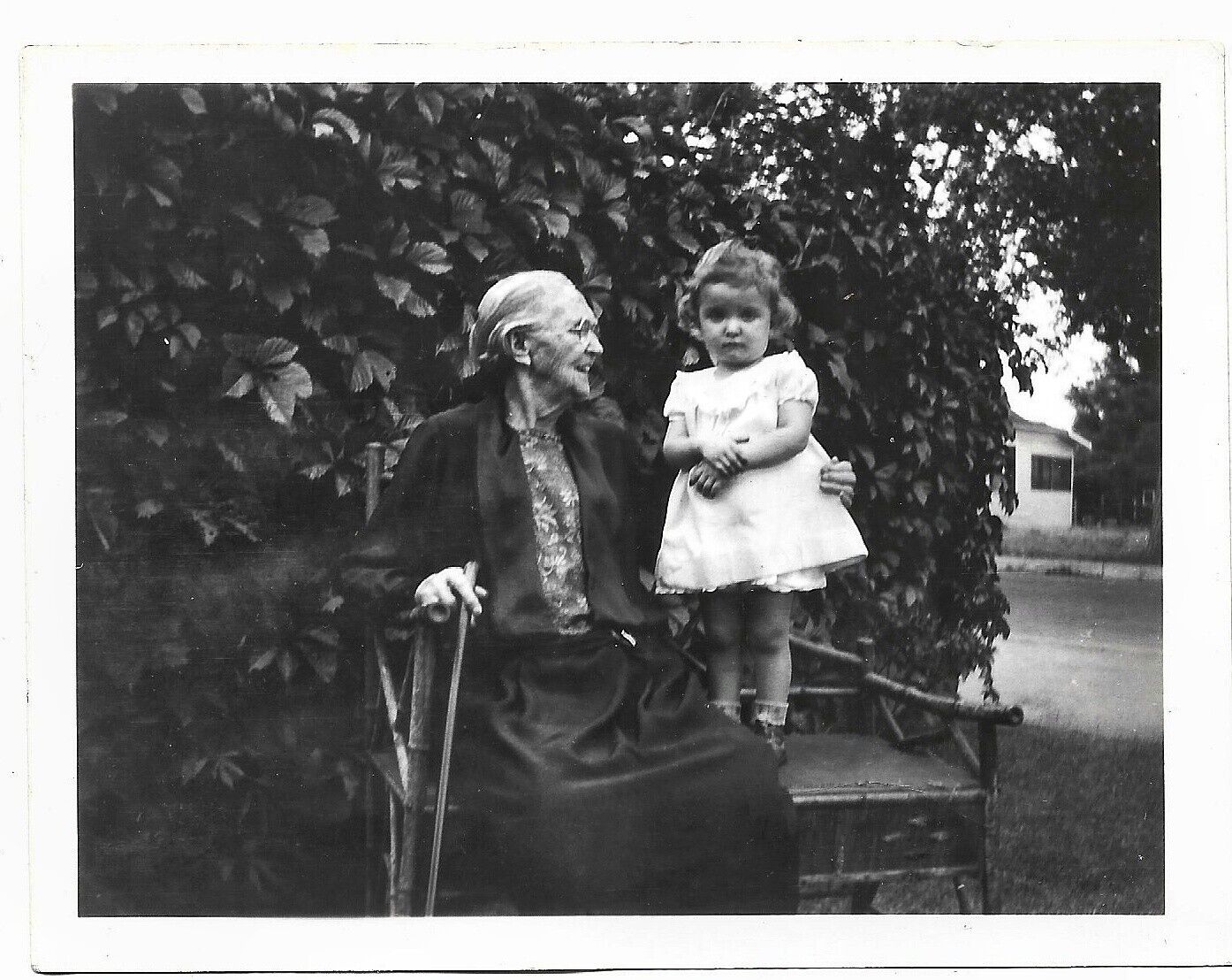 Vintage 1920s Photo of Great Grandmother with Little Girl Arroyo Grande Calif.