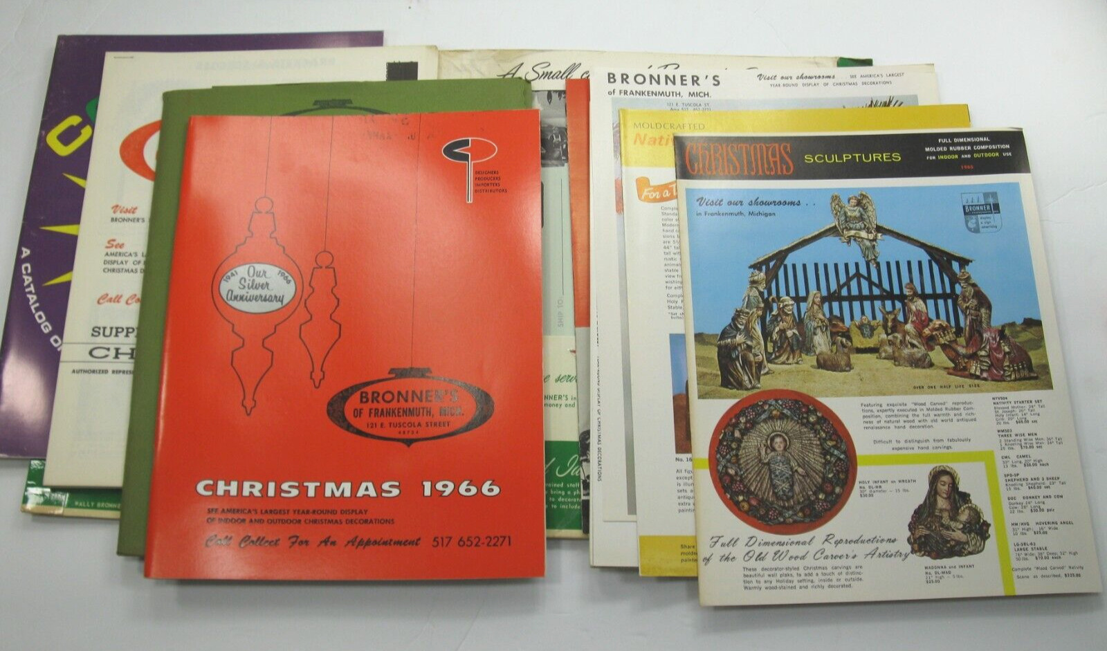 Bronner\'s Christmas Decoration Dealer Catalog Sales Brochure 1966 Frankenmuth MI