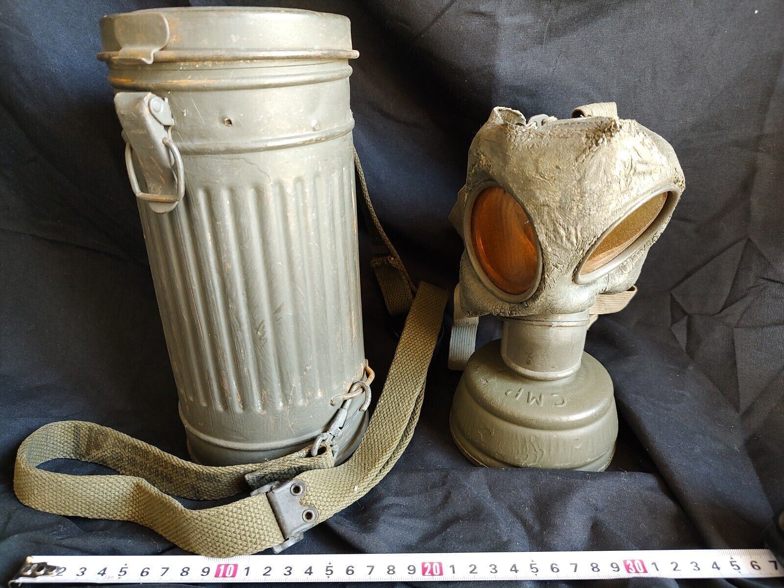 Spanish Civil War Dagsa Segovia Original Gas Mask in box set, before WW2 -e1105-