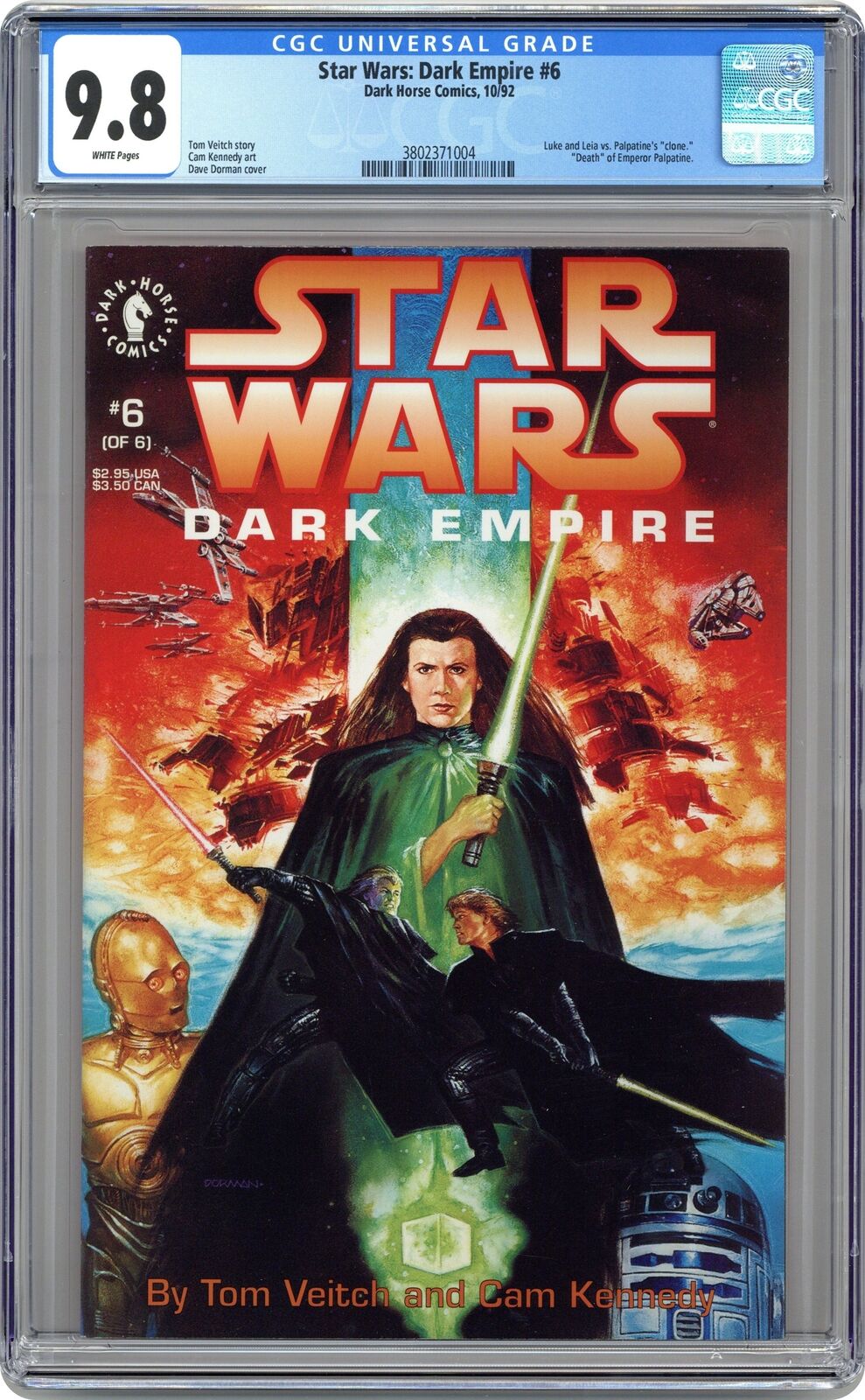 Star Wars Dark Empire #6A Dorman CGC 9.8 1992 3802371004