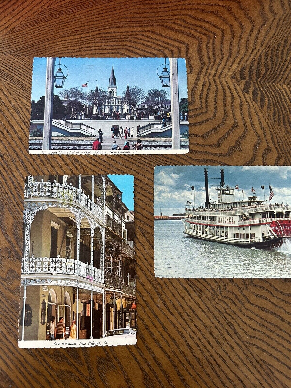 Lot Of 3 Vintage Postcards Of New Orleans, French Quarter, Paddle Boat