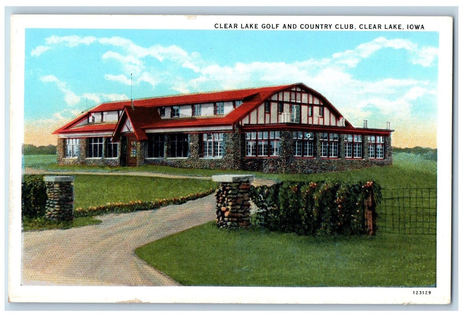 Clear Lake Iowa IA Postcard Clear Lake Golf And Country Club c1920\'s Antique