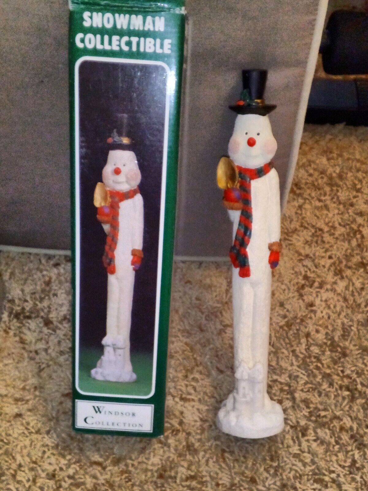 vintage christmas snowman in original box