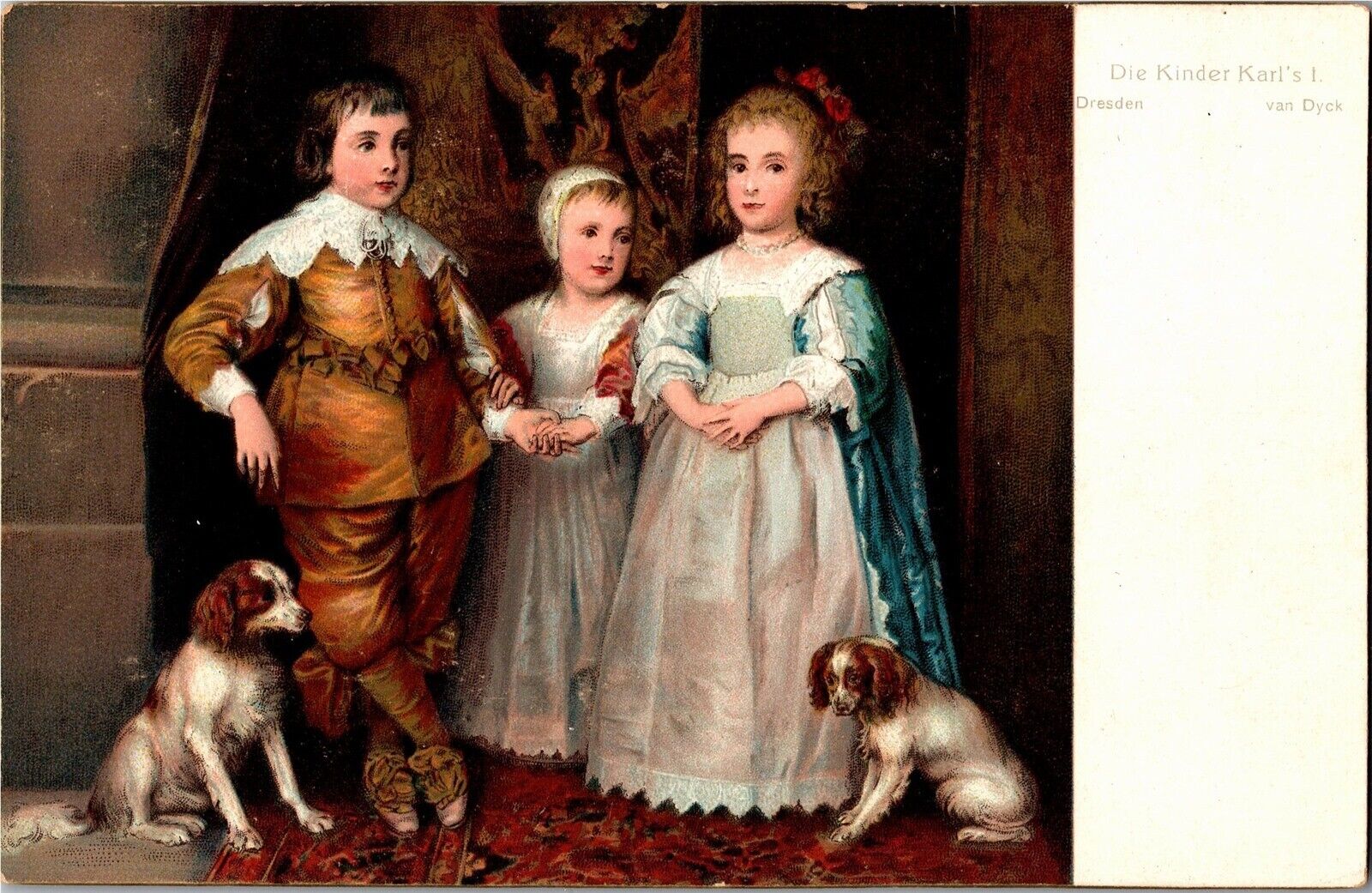 Die Kinder Karl\'s I Van Dyck Dresden Vintage Postcard R01