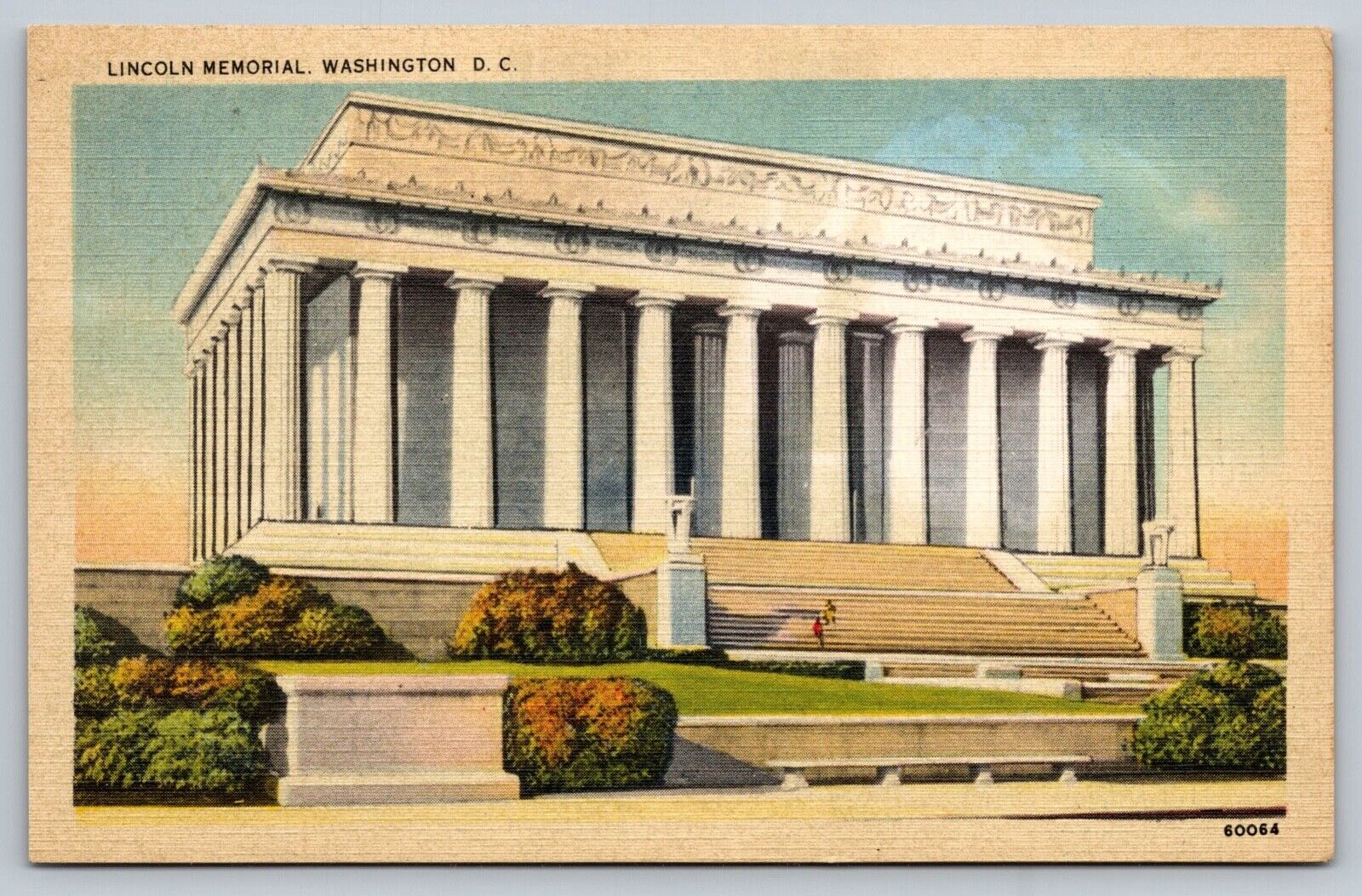 1938 Postmarked Postcard Lincoln Memorial Washington DC
