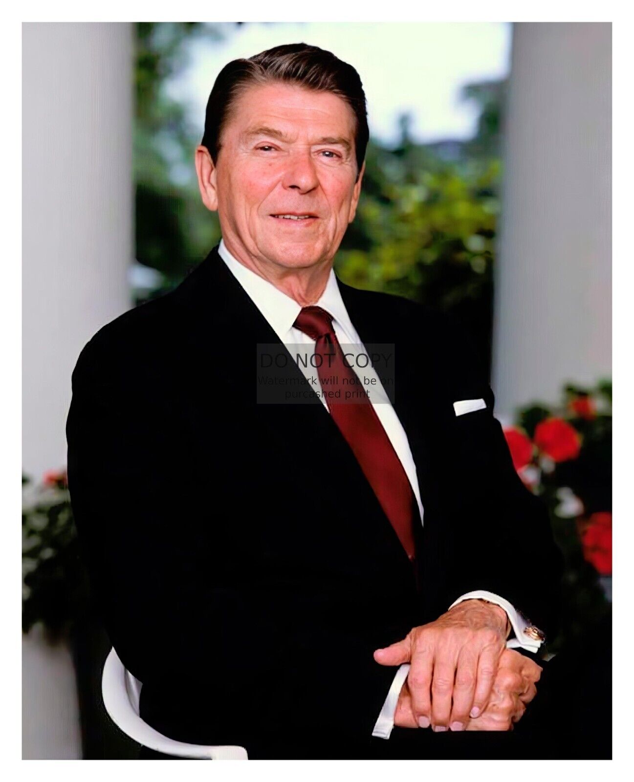 PRESIDENT RONALD REAGAN OF THE UNITED STATES OF AMERICA PORTRAIT 8X10 PHOTOGRAPH