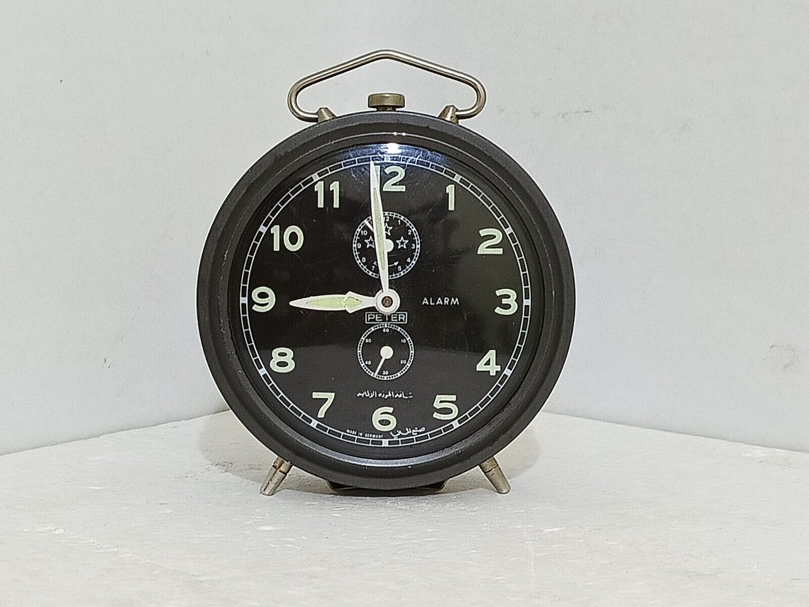 Rare Vintage Peter Repeat Alarm Clock Made In Germany 1960.