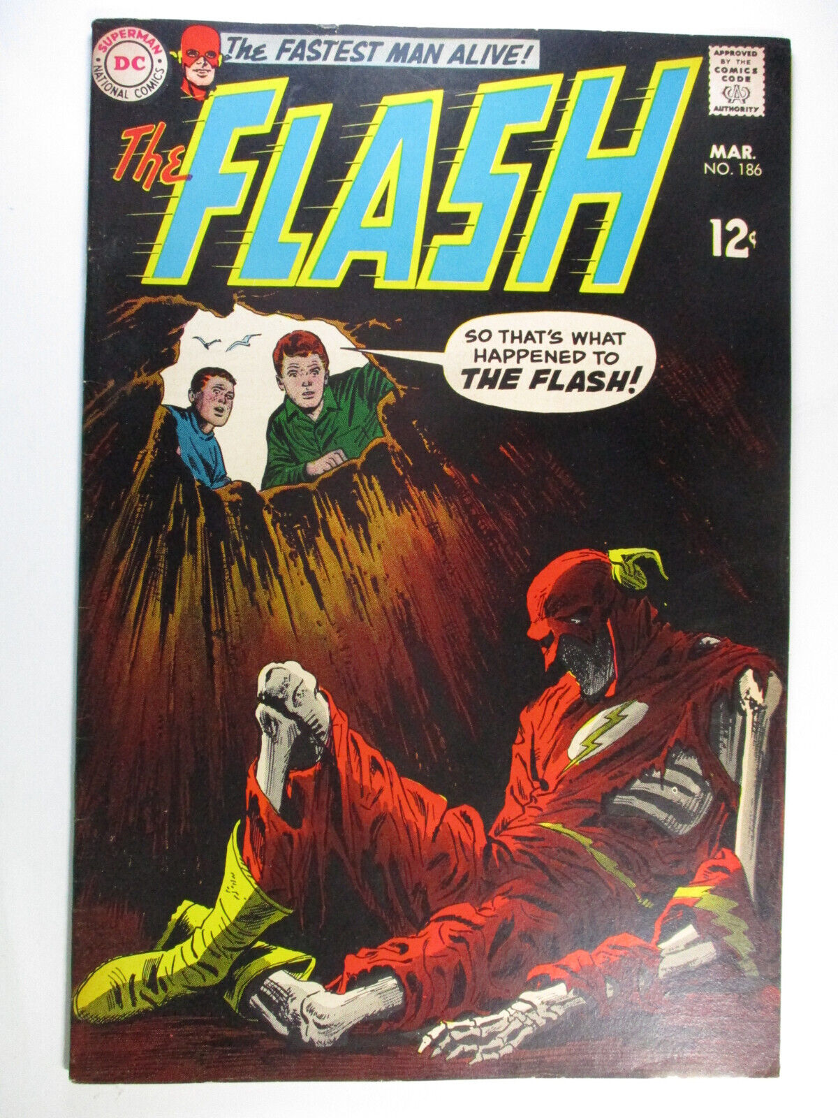 Flash #186, Skeleton Flash, Reverse Flash, VF, 8.0, OW Pages