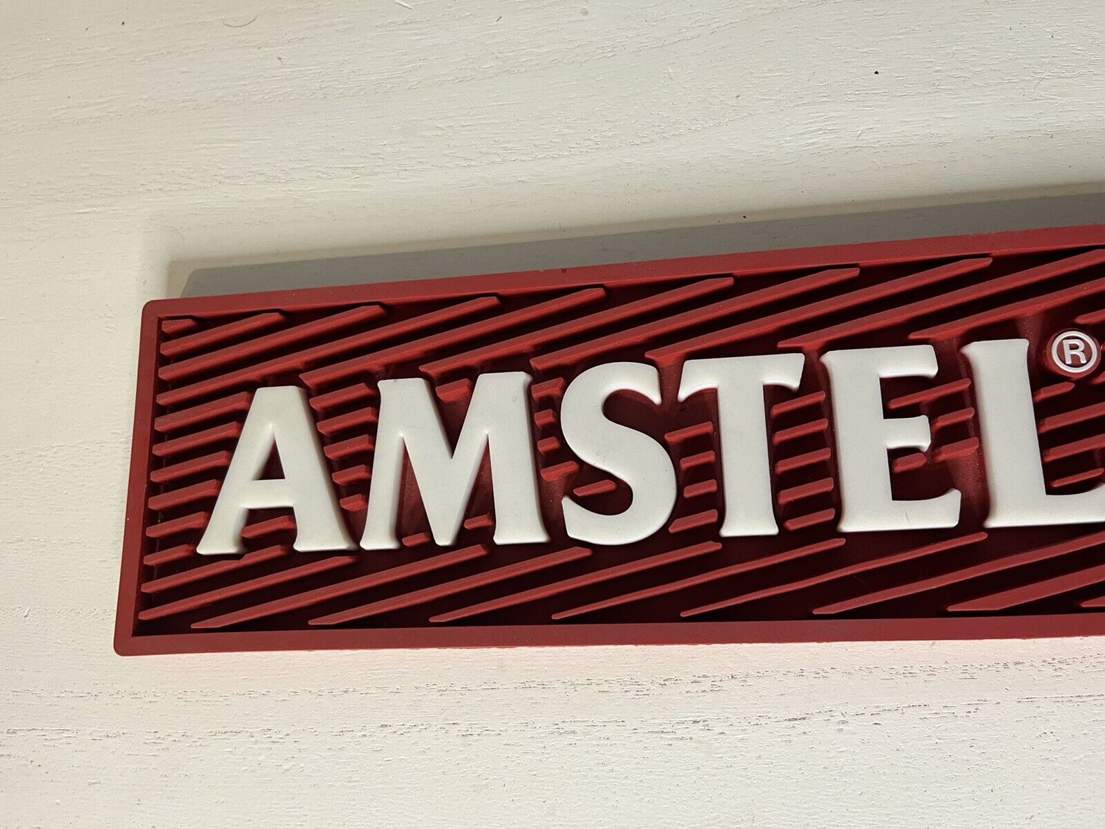 Amstel Light Red Rubber Bar Mat Beer Tap Drain Coaster 21\