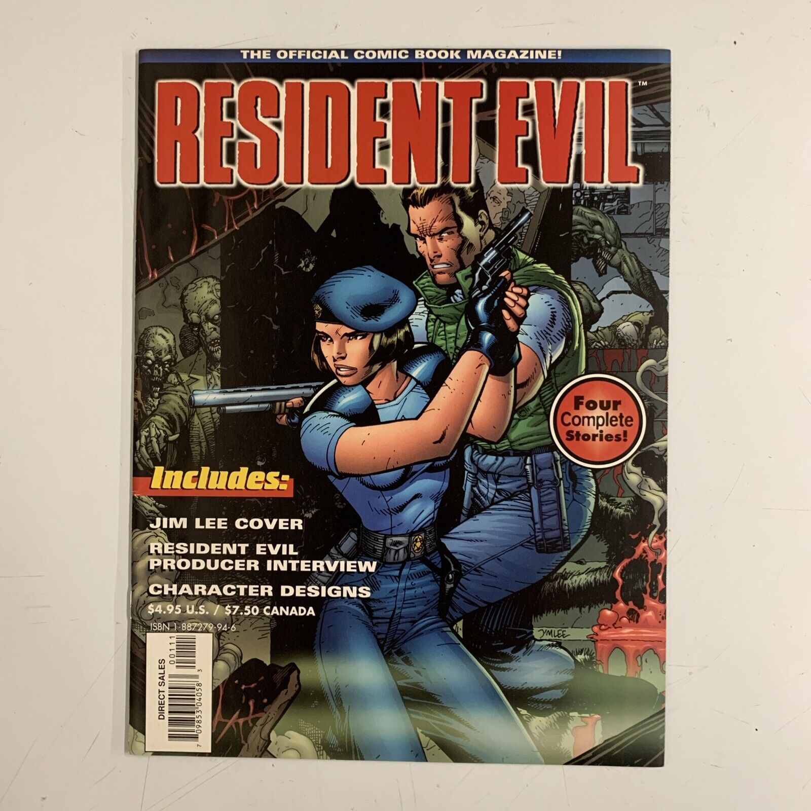 Resident Evil Jim Lee Cover First Printing Comic Magazine #1 ULTRA RARE - 1998