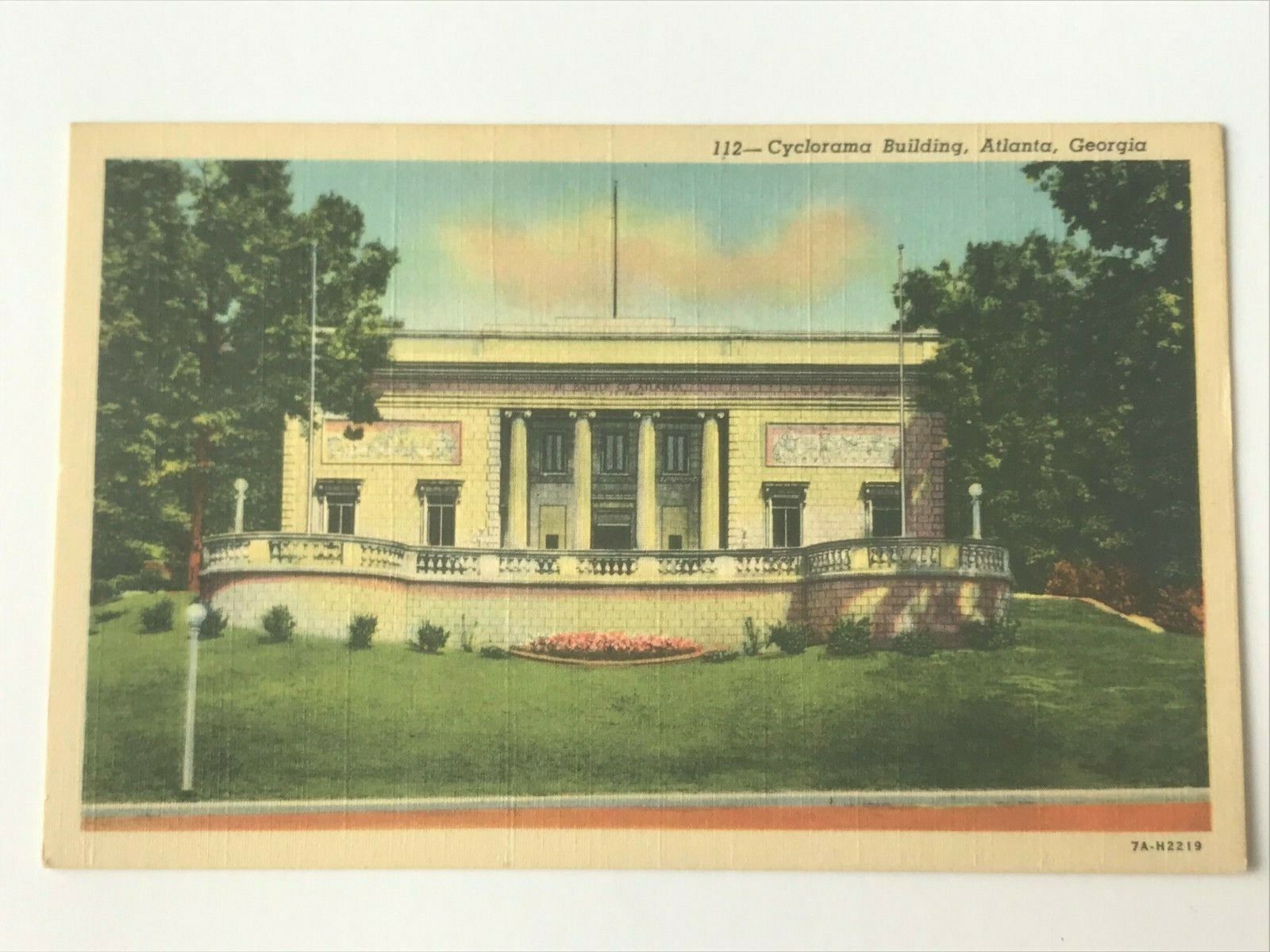 Postcard GA Cyclorama Building Battle Of Atlanta Grant Park 1930\'s 1940\'s 