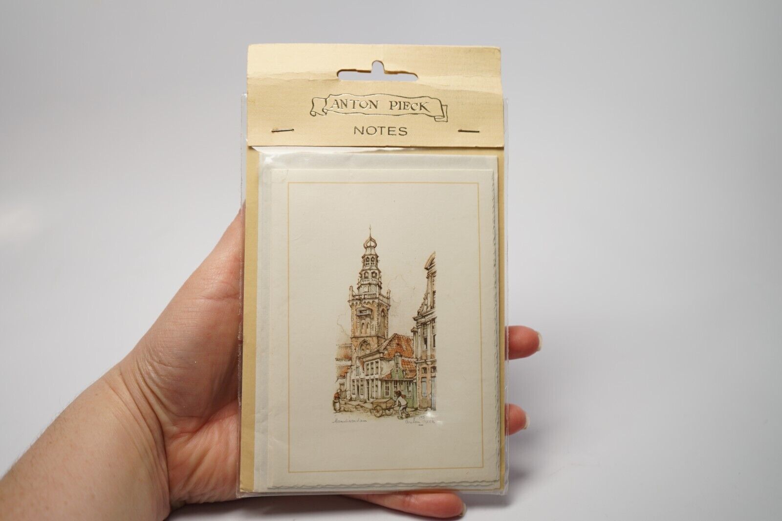 Vintage Anton Pieck Notes 4 Greeting Cards with Envelopes Sealed Art Dutch