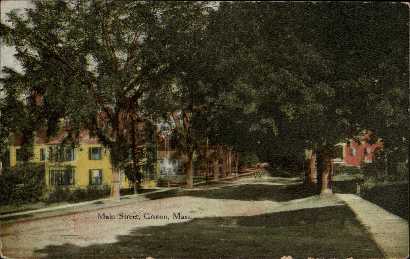 GROTON MA Main Street c1910 Postcard