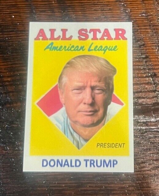2024 Custom DONALD TRUMP USA President Art Novelty Card MAGA 1988 All Star Style