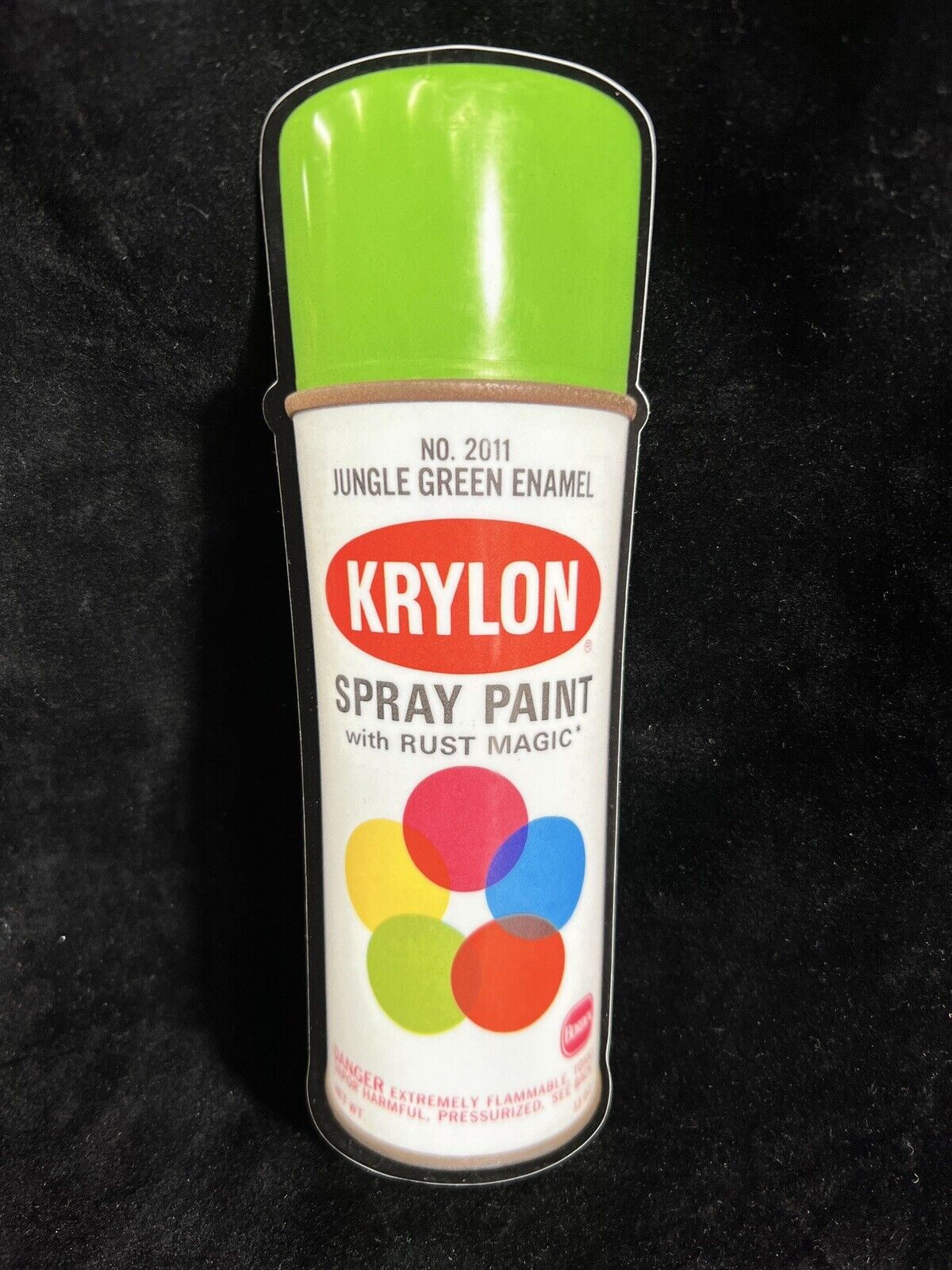 STICKER “ 1968 Jungle Green Die Cut Spraycan Vintage Spray Paint Can Sticker