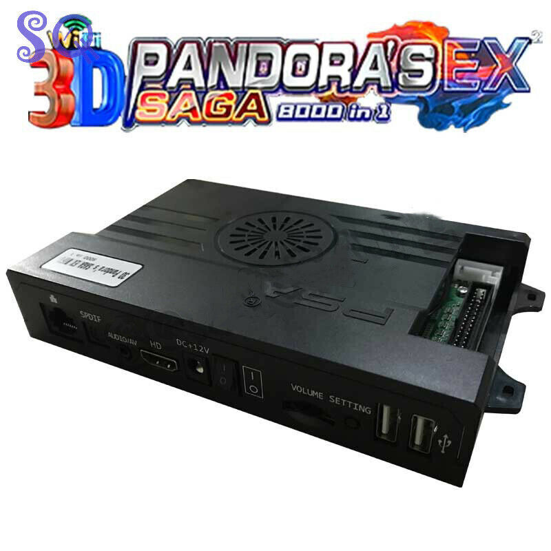 Wifi Pandora Box 3D Saga EX 8000 in 1 Game Board Download More Arcade game HDMI